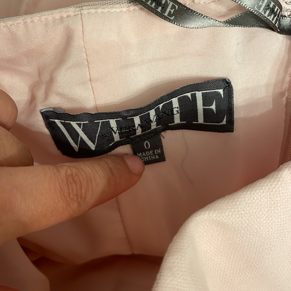 White by Vera Wang Tulle Puff Pink Dress Size 0 - Picture 7 of 8